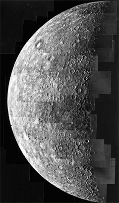 Mariner 10 photos of Mercury