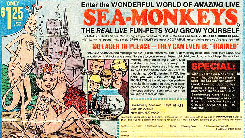 Sea-Monkeys ad from old comic books